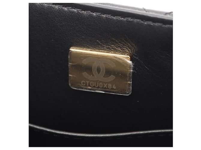 Borsa a tracolla Chanel in pelle nera trapuntata Nero - vista 5