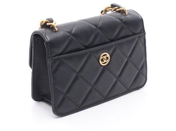 Borsa a Spalla Chanel Matelassé Small Flap Nero - vista 2