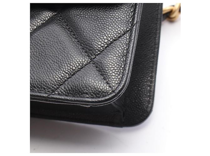 Borsa a Spalla Chanel Matelassé Small Flap Nero - vista 9