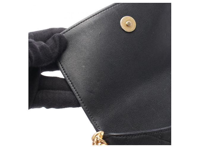 Borsa a tracolla Chanel Matelassé Faux Pearl Nero - vista 7
