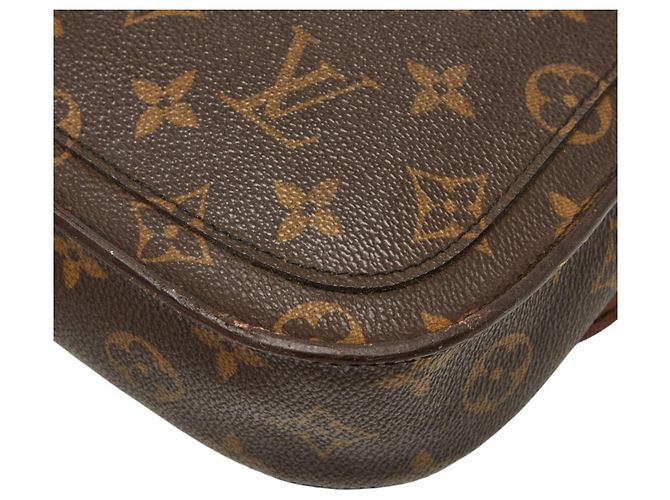 Borsa a Spalla Louis Vuitton Monogram Mini Saint Cloud Marrone - vista 6