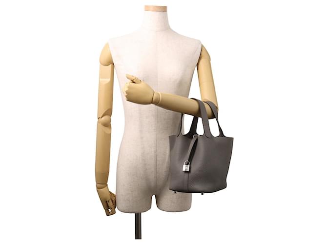 Hermès Borsa Hermes Picotin Lock PM Marrone - vista 4