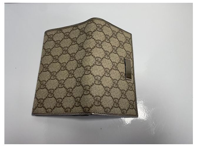 Gucci Cartera GG Supreme Canvas Castaño Beige Dorado - vista 5