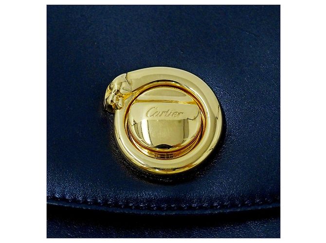 Borsa a mano in pelle nera Cartier Nero - vista 6