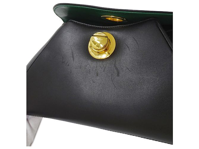 Borsa a mano in pelle nera Cartier Nero - vista 9