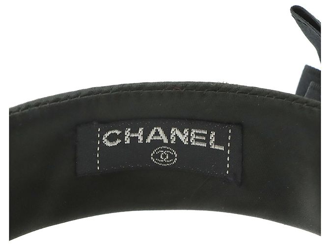 Cerchietto Alice in raso nero Chanel - vista 4
