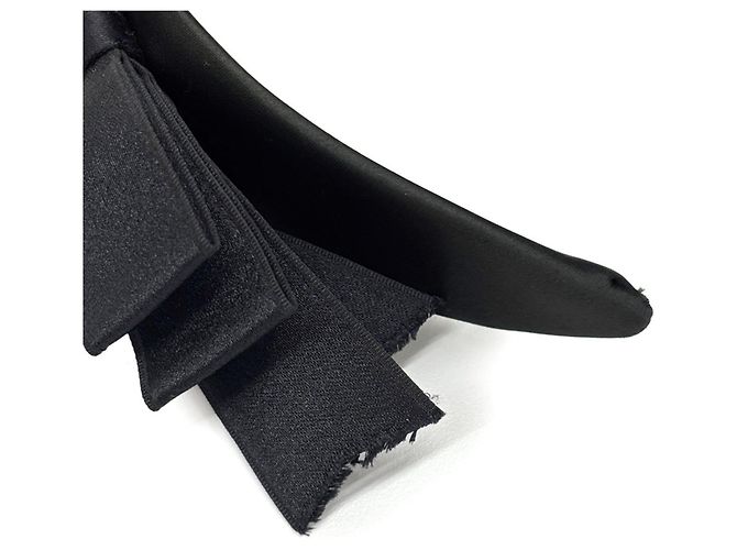 Cerchietto Alice in raso nero Chanel - vista 5