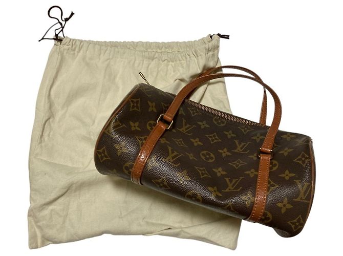 Borsa Louis Vuitton Papillon 26 Monogram Marrone - vista 11