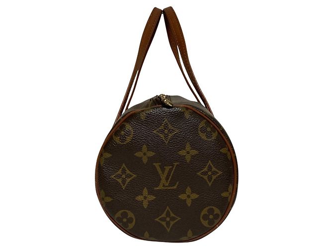 Borsa Louis Vuitton Papillon 26 Monogram Marrone - vista 3
