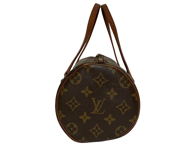 Borsa Louis Vuitton Papillon 26 Monogram Marrone - vista 4