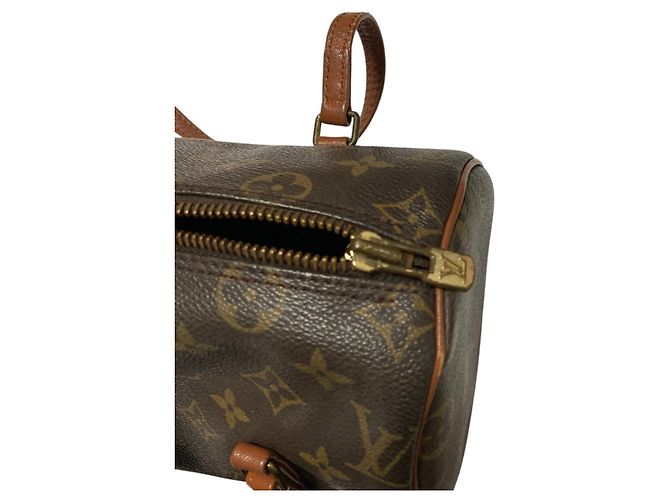 Borsa Louis Vuitton Papillon 26 Monogram Marrone - vista 7
