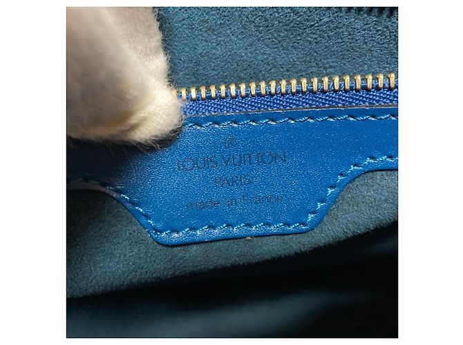 Borsa Tote Epi Lussac Louis Vuitton Blu - vista 8