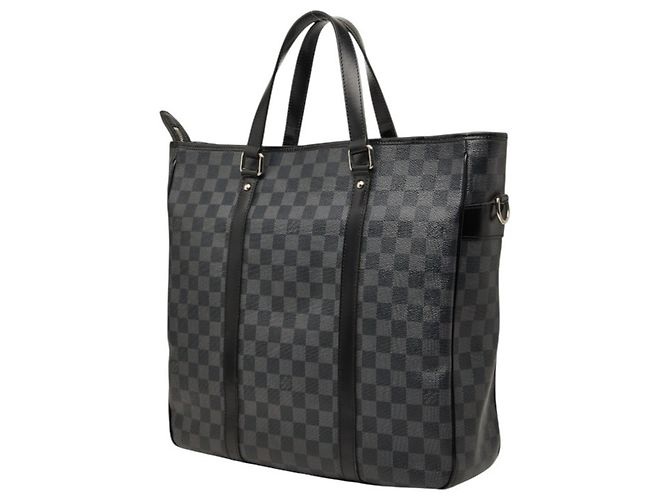 Louis Vuitton Damier Graphite Tadao Shoulder Bag Brown Black - view 2
