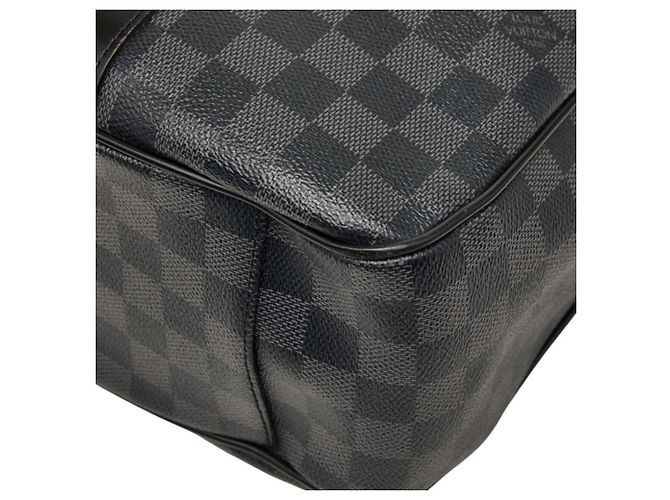 Louis Vuitton Damier Graphite Tadao Shoulder Bag Brown Black - view 5