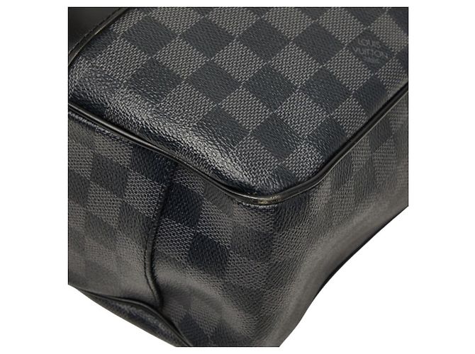Louis Vuitton Damier Graphite Tadao Shoulder Bag Brown Black - view 7