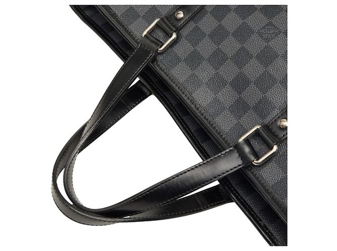 Louis Vuitton Damier Graphite Tadao Shoulder Bag Brown Black - view 8