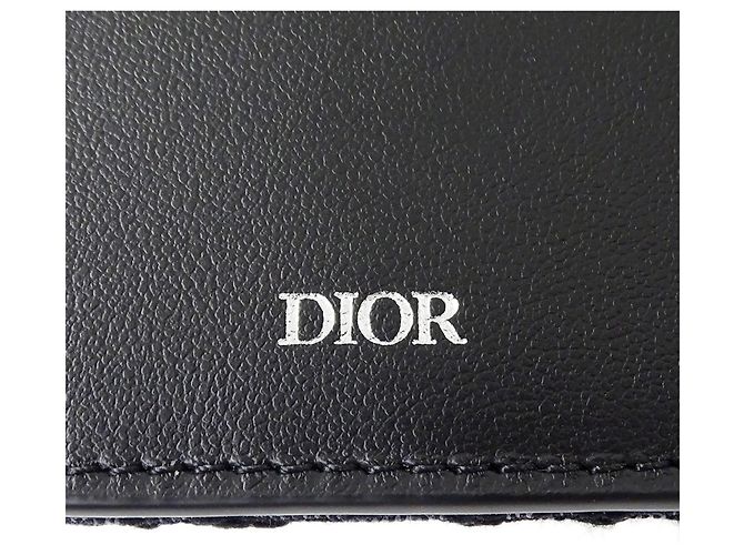 Cartera bi-fold de jacquard negro Christian Dior - vista 5