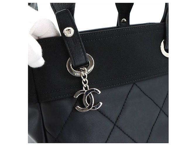 Timeless Borsa Tote Chanel Paris Biarritz PM Nero - vista 9