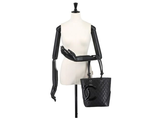 Chanel Cambon Line Medium Tote Handtasche Schwarz - Ansicht 10