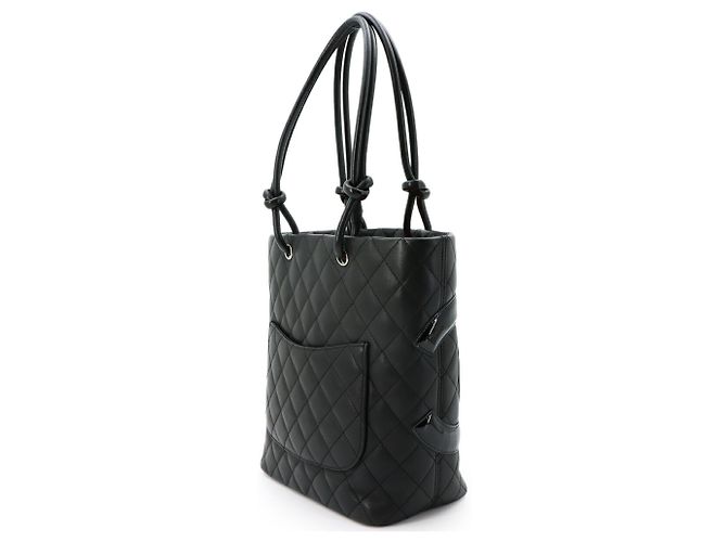 Chanel Cambon Line Medium Tote Handtasche Schwarz - Ansicht 4