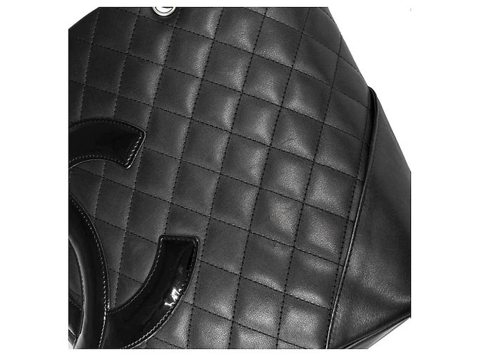 Chanel Cambon Line Medium Tote Handtasche Schwarz - Ansicht 8
