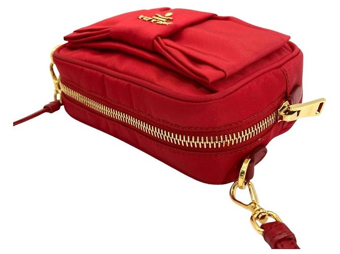 Prada Ribbon Mini Schultertasche Rot - Ansicht 3