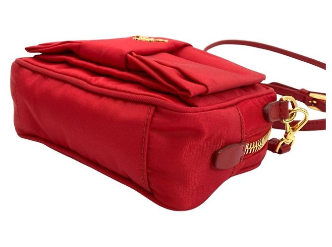 Prada Ribbon Mini Schultertasche Rot - Ansicht 4