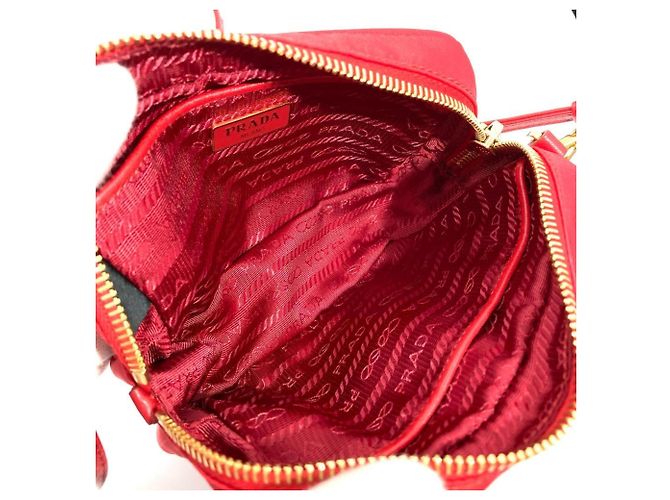 Prada Ribbon Mini Schultertasche Rot - Ansicht 6