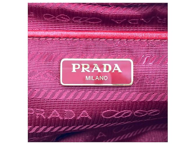 Prada Ribbon Mini Schultertasche Rot - Ansicht 7