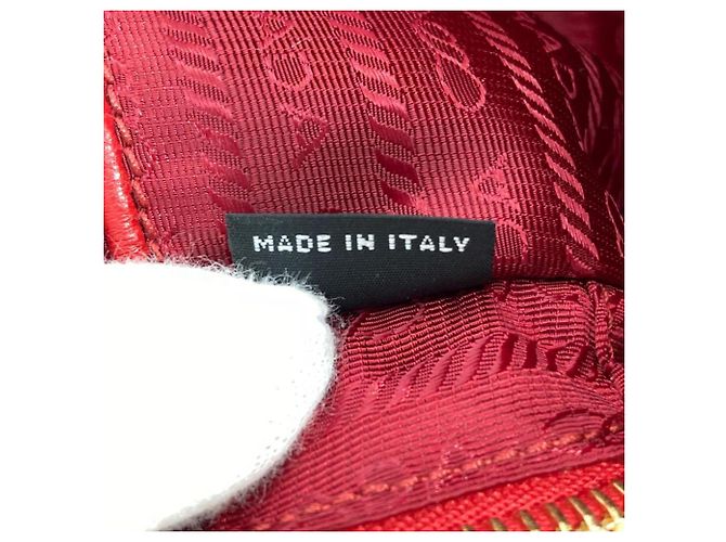 Prada Ribbon Mini Schultertasche Rot - Ansicht 8