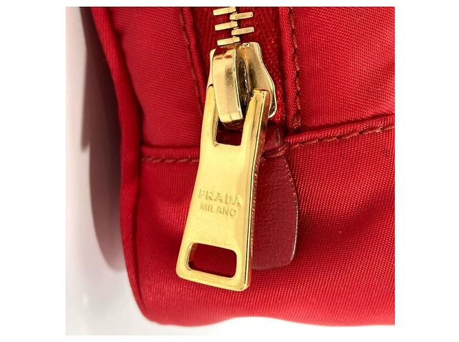 Prada Ribbon Mini Schultertasche Rot - Ansicht 9