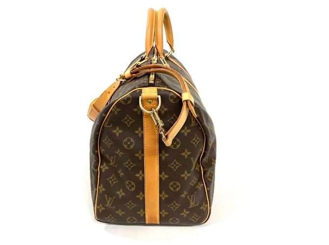 Louis Vuitton Keepall 50 Bandoulière Borsa Boston Marrone - vista 2