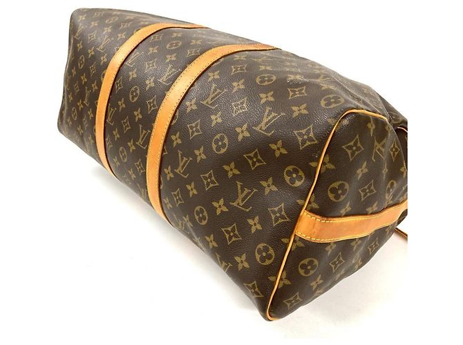 Louis Vuitton Keepall 50 Bandoulière Borsa Boston Marrone - vista 4