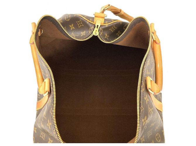 Louis Vuitton Keepall 50 Bandoulière Borsa Boston Marrone - vista 9