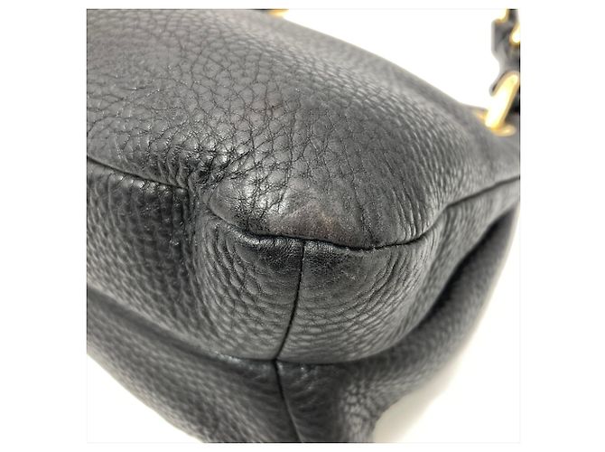Borsa a tracolla in pelle nera Prada Nero - vista 12