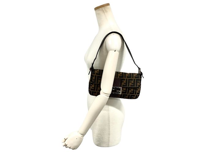 Borsa a tracolla Fendi Zucca Pattern Mamma Marrone - vista 10