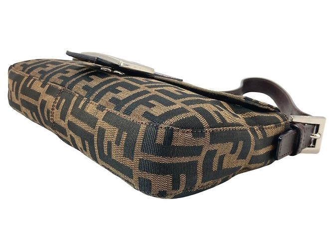 Borsa a tracolla Fendi Zucca Pattern Mamma Marrone - vista 3
