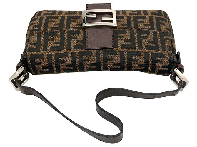 Borsa a tracolla Fendi Zucca Pattern Mamma Marrone - vista 4