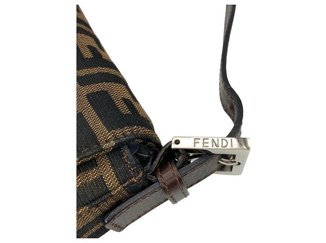 Borsa a tracolla Fendi Zucca Pattern Mamma Marrone - vista 6