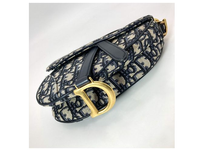 Christian Dior Dior Saddle Bag Mini Blu navy - vista 4