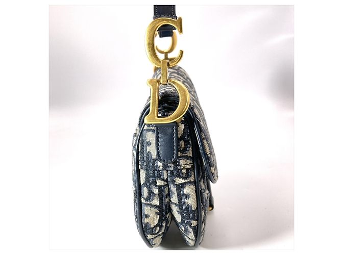 Christian Dior Dior Saddle Bag Mini Blu navy - vista 5