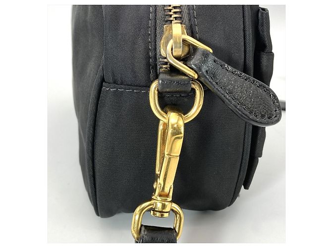Ribbon Mini borsa a tracolla Prada PRADA con motivo a nastro Nero - vista 5