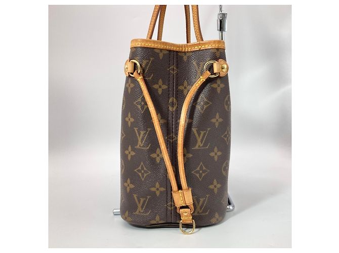 Borsa Tote Louis Vuitton Neverfull PM Marrone - vista 3