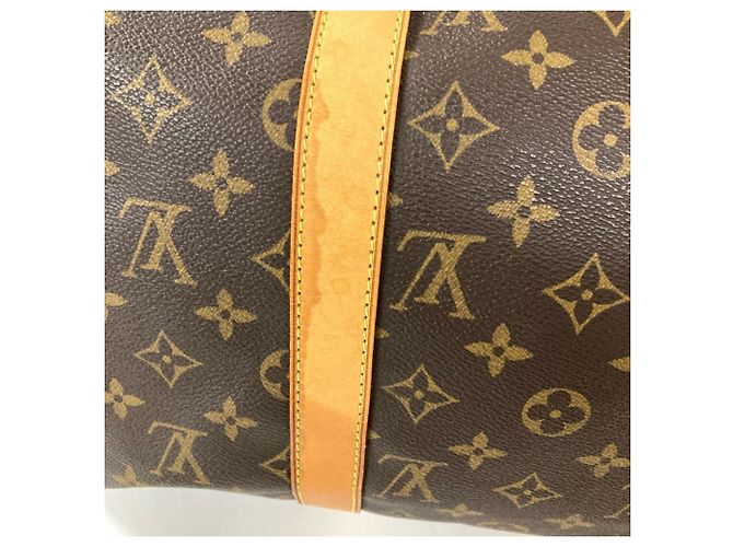 Louis Vuitton Keepall 50 Bandoulière Borsa Boston Marrone - vista 6