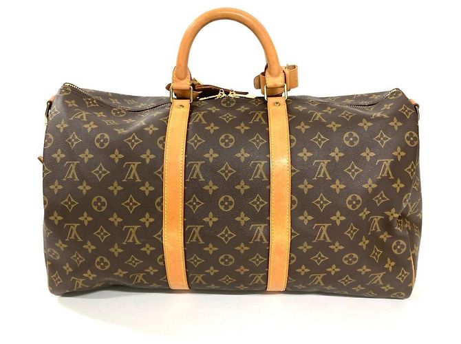 Louis Vuitton Keepall 50 Bandoulière Boston Bag Marrone - vista 3