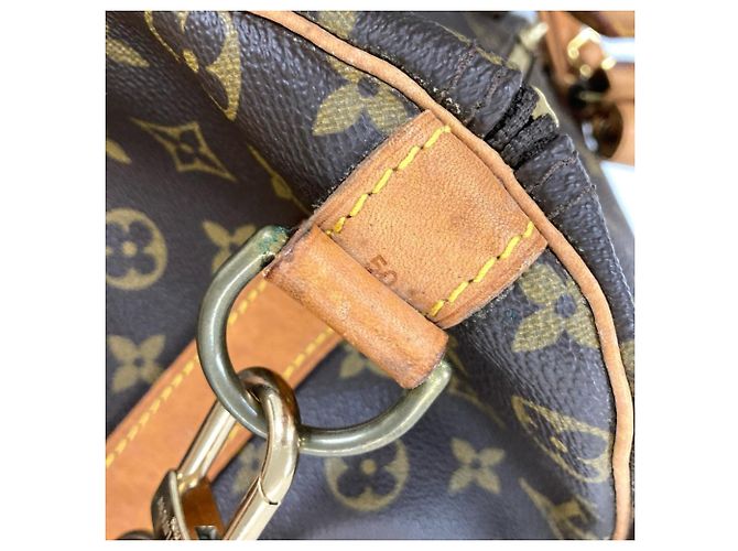 Louis Vuitton Keepall 50 Bandoulière Boston Bag Marrone - vista 6