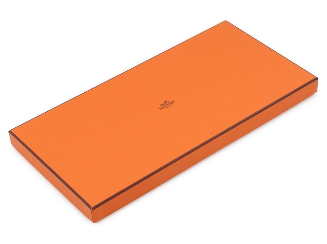 Hermès Chal de seda Quadrige Hermes Caqui - vista 13
