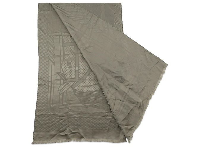 Hermès Chal de seda Quadrige Hermes Caqui - vista 2