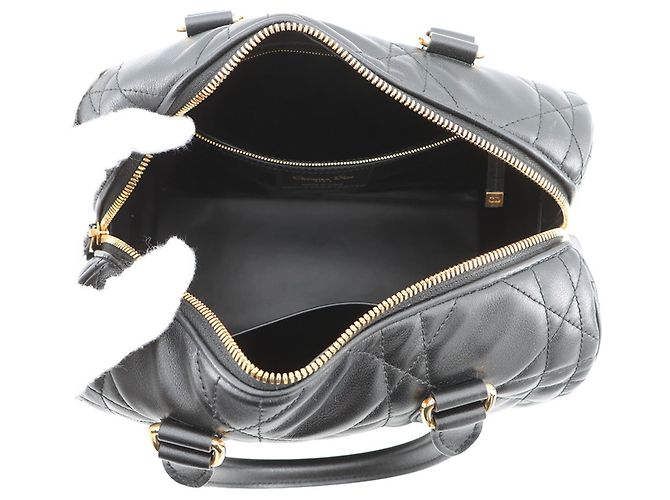 Borsa Christian Dior Macro Cannage Groove 25 Nero - vista 6