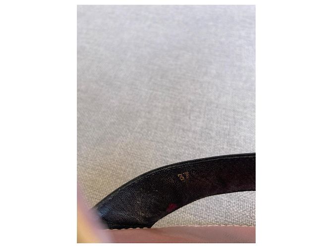 Louis Vuitton Sandali zeppa vernice nera e legno Marrone Nero - vista 11